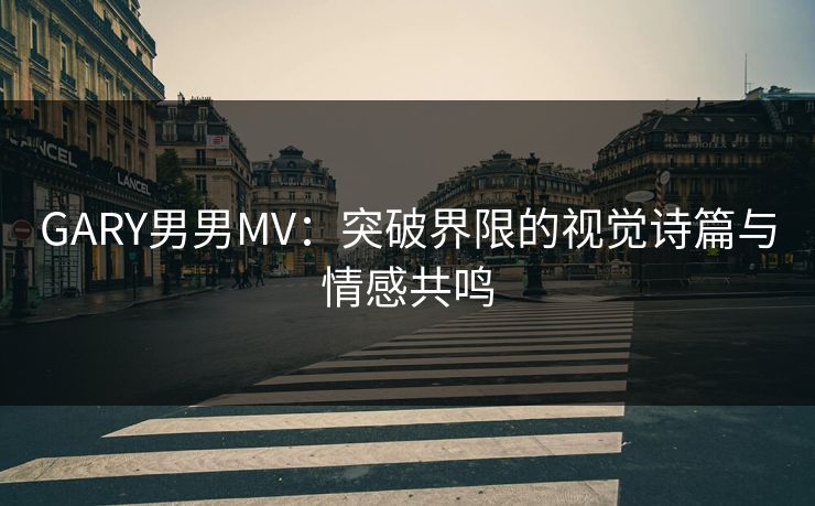 GARY男男MV：突破界限的视觉诗篇与情感共鸣