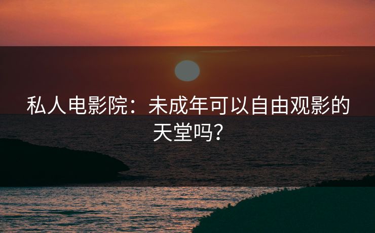 私人电影院：未成年可以自由观影的天堂吗？